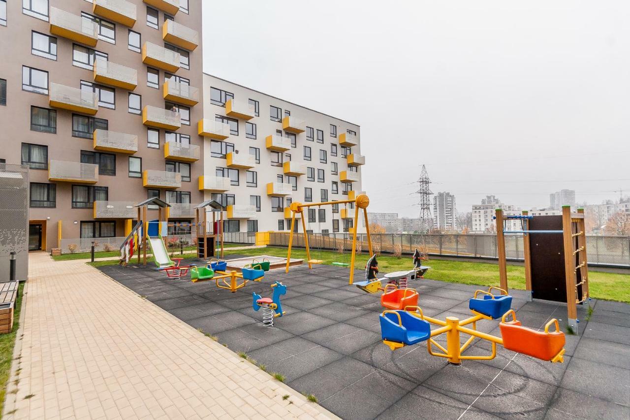 Apartments Vilnius 1 Near Center With A Roof Terrace And Parking Eksteriør billede